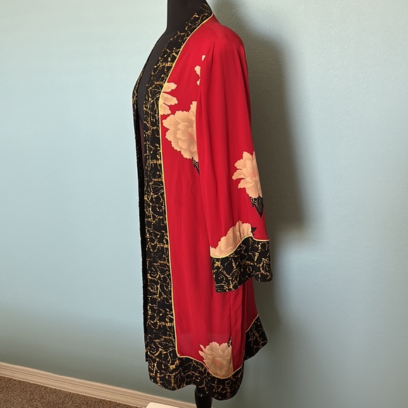 Anne namba open front cardigan/ sweater 100% silk size XL - Picture 2 of 5